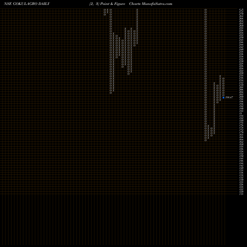 Free Point and Figure charts Gokul Agro Resources Ltd GOKULAGRO share NSE Stock Exchange 