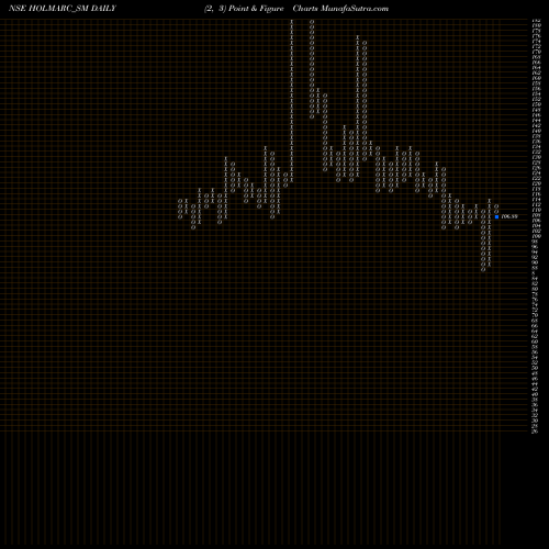 Free Point and Figure charts Holmarc Opto Mechatro L HOLMARC_SM share NSE Stock Exchange 