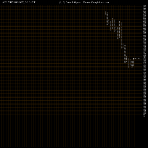 Free Point and Figure charts Nath Bio-genes (i) Ltd NATHBIOGEN_BE share NSE Stock Exchange 
