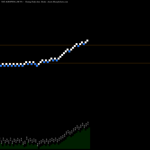 Free Renko charts Agro Phos India Limited AGROPHOS_SM share NSE Stock Exchange 