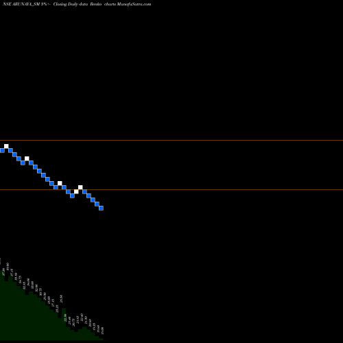Free Renko charts Arunaya Organics Limited ARUNAYA_SM share NSE Stock Exchange 