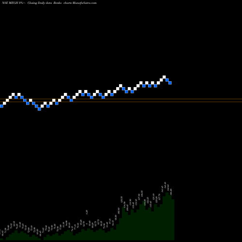 Free Renko charts Meghmani Organics Limited MEGH share NSE Stock Exchange 