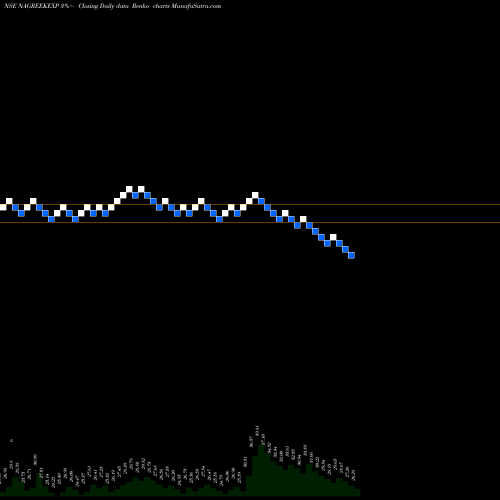 Free Renko charts Nagreeka Exports Limited NAGREEKEXP share NSE Stock Exchange 