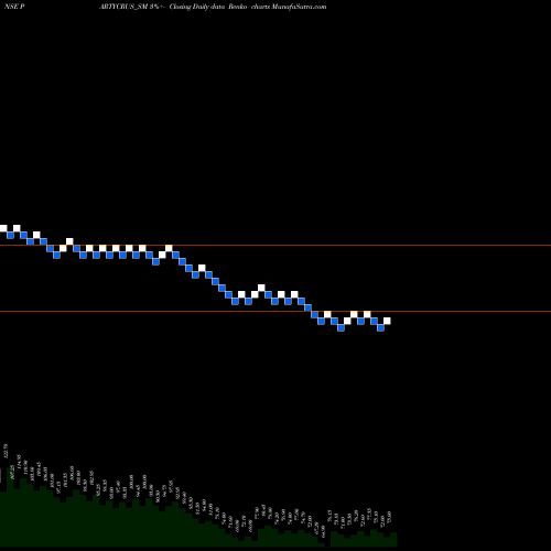 Free Renko charts Party Cruisers Limited PARTYCRUS_SM share NSE Stock Exchange 