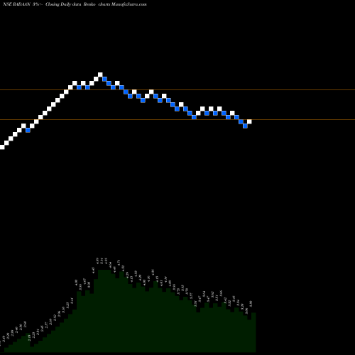 Free Renko charts Radaan Mediaworks India Limited RADAAN share NSE Stock Exchange 