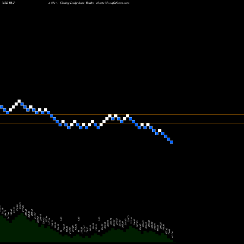 Free Renko charts Rupa & Company Limited RUPA share NSE Stock Exchange 