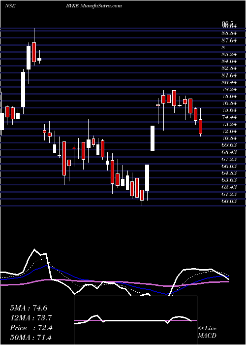  Daily chart The Byke Hospitality Ltd