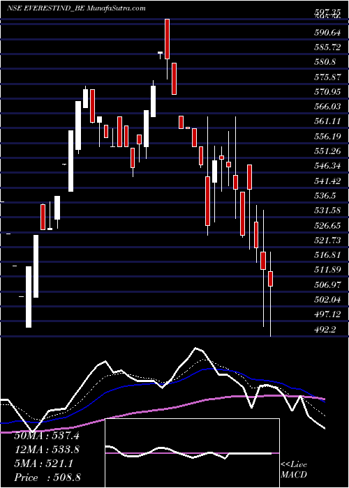  Daily chart Everest Industries Ltd