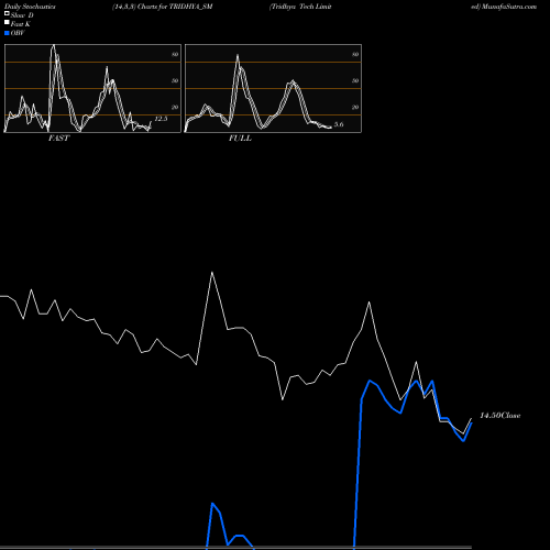 Stochastics Fast,Slow,Full charts Tridhya Tech Limited TRIDHYA_SM share NSE Stock Exchange 