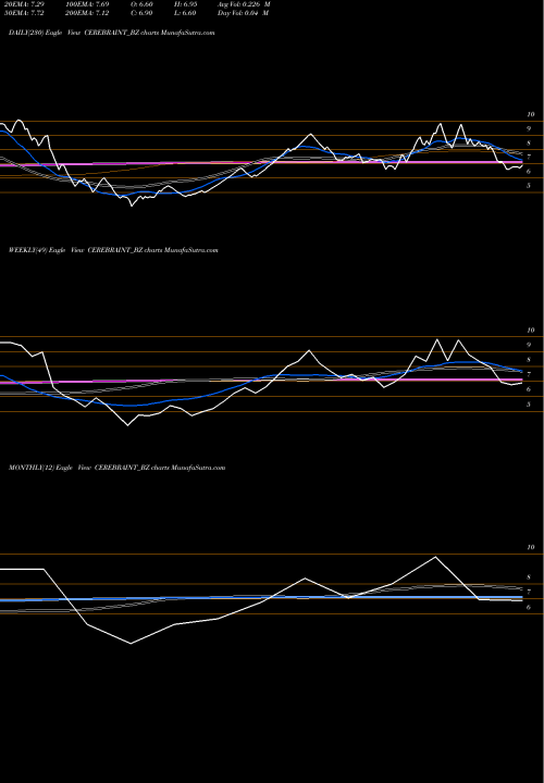 Trend of Cerebra Int CEREBRAINT_BZ TrendLines Cerebra Int Tech Ltd CEREBRAINT_BZ share NSE Stock Exchange 