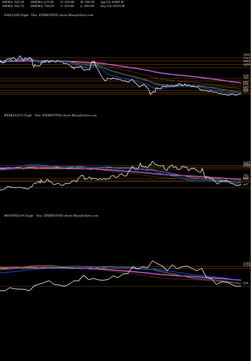 Trend of Everest Industries EVERESTIND TrendLines Everest Industries Limited EVERESTIND share NSE Stock Exchange 