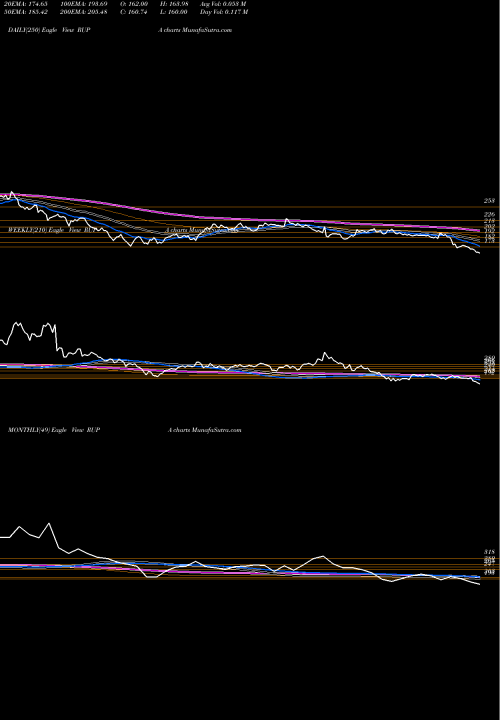 Trend of Rupa Company RUPA TrendLines Rupa & Company Limited RUPA share NSE Stock Exchange 