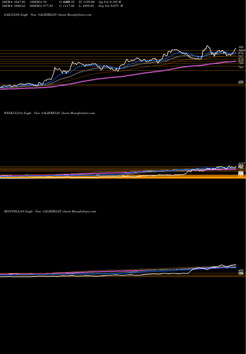 Trend of Salzer Electronics SALZERELEC TrendLines Salzer Electronics Ltd. SALZERELEC share NSE Stock Exchange 