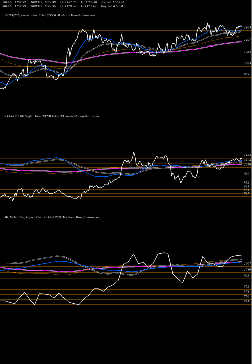 Trend of Tata Consumer TATACONSUM TrendLines Tata Consumer Product Ltd TATACONSUM share NSE Stock Exchange 