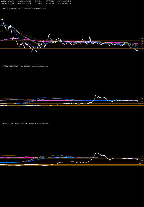 Trend of Tribhovandas Bhimji TBZ TrendLines Tribhovandas Bhimji Zaveri Limited TBZ share NSE Stock Exchange 