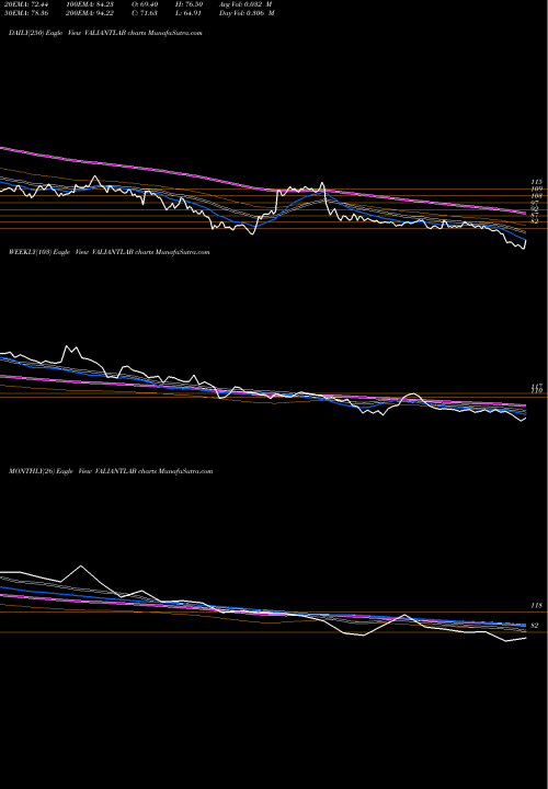 Trend of Valiant Laboratories VALIANTLAB TrendLines Valiant Laboratories Ltd VALIANTLAB share NSE Stock Exchange 