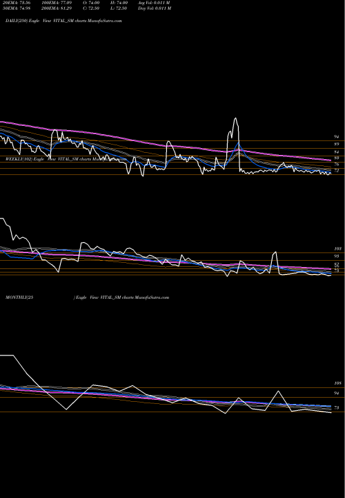 Trend of Vital Chemtech VITAL_SM TrendLines Vital Chemtech Limited VITAL_SM share NSE Stock Exchange 