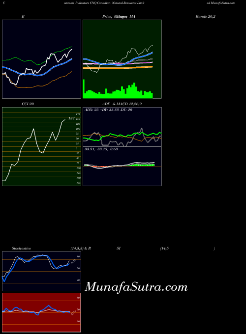 Canadian Natural indicators chart 