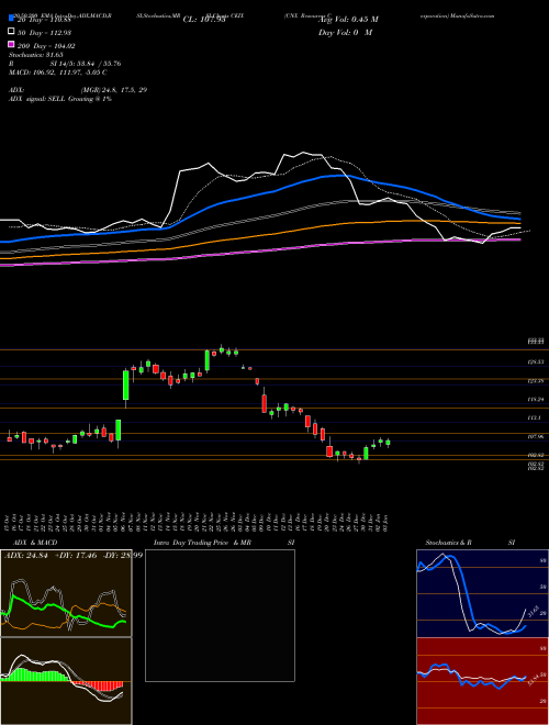 CNX Resources Corporation CEIX Support Resistance charts CNX Resources Corporation CEIX NYSE