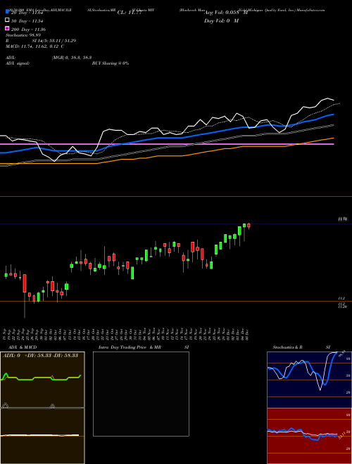 Blackrock MuniYield Michigan Quality Fund, Inc. MIY Support Resistance charts Blackrock MuniYield Michigan Quality Fund, Inc. MIY NYSE