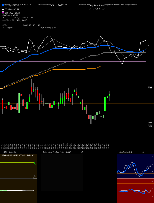 Blackrock MuniYield Quality Fund III, Inc. MYI Support Resistance charts Blackrock MuniYield Quality Fund III, Inc. MYI NYSE