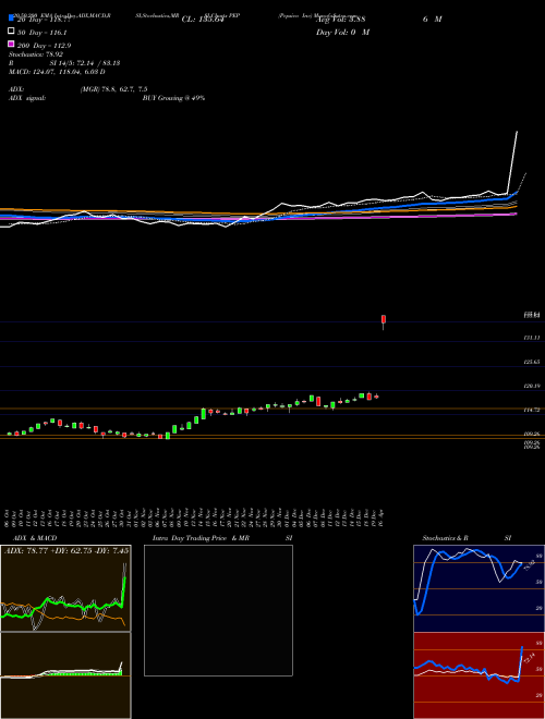 Pepsico Inc PEP Support Resistance charts Pepsico Inc PEP NYSE