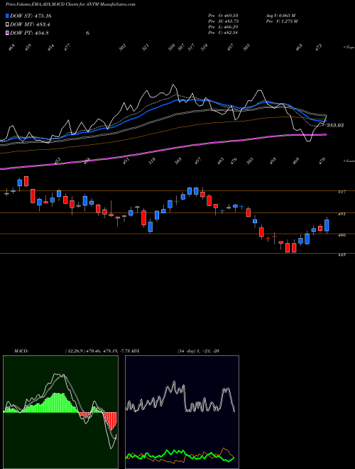 MACD charts various settings share ANTM Anthem, Inc. NYSE Stock exchange 