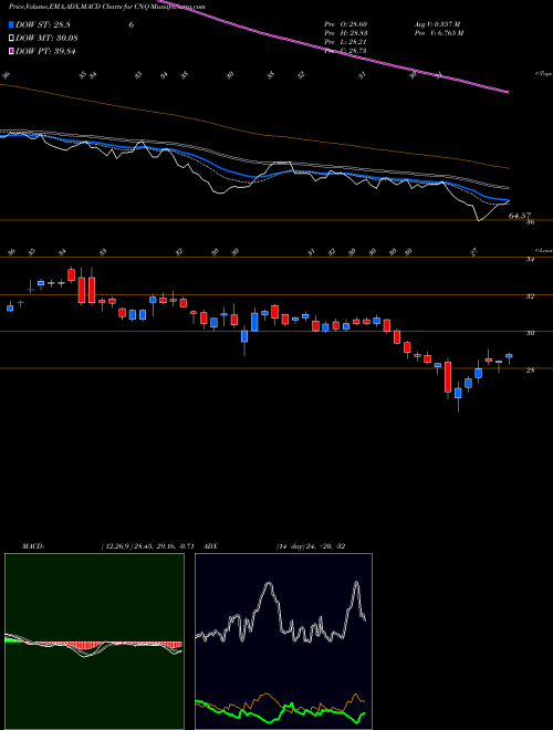 MACD charts various settings share CNQ Canadian Natural Resources Limited NYSE Stock exchange 