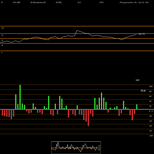 RSI & MRSI charts Transportadora De Gas Sa Ord B TGS share NYSE Stock Exchange 