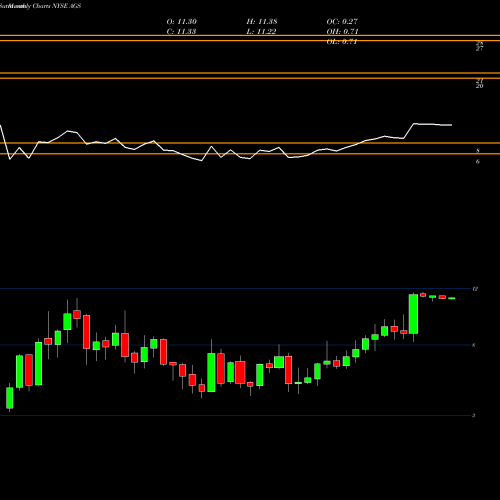 Monthly charts share AGS PlayAGS, Inc. NYSE Stock exchange 