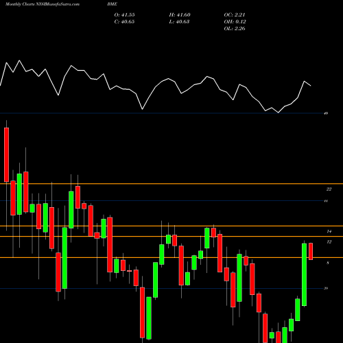 Monthly charts share BME Blackrock Health Sciences Trust NYSE Stock exchange 