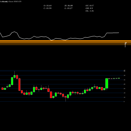 Monthly charts share GTS Triple-S Management Corporation NYSE Stock exchange 