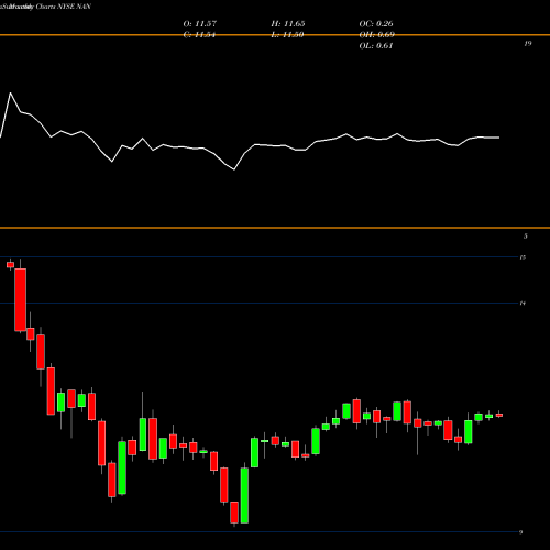 Monthly charts share NAN Nuveen New York Quality Municipal Income Fund NYSE Stock exchange 