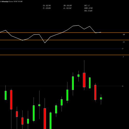 Monthly charts share NSAM Northstar Asset Management Grou NYSE Stock exchange 