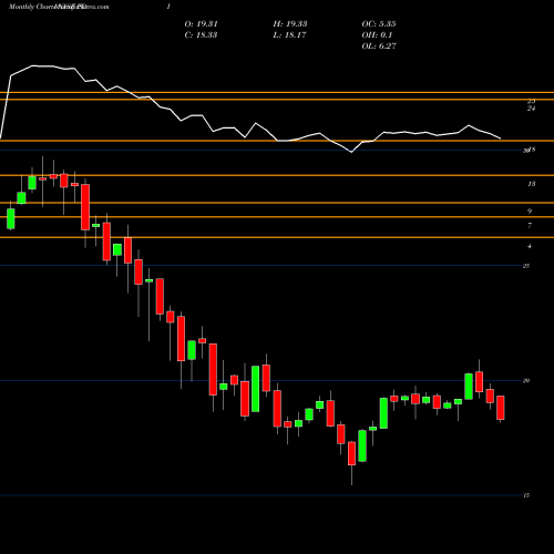 Monthly charts share PDI PIMCO Dynamic Income Fund NYSE Stock exchange 