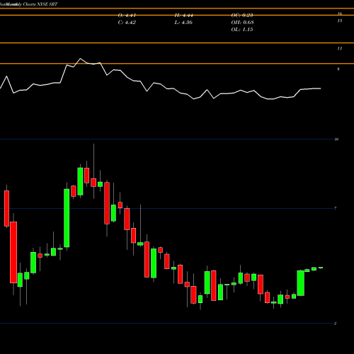Monthly charts share SRT StarTek, Inc. NYSE Stock exchange 