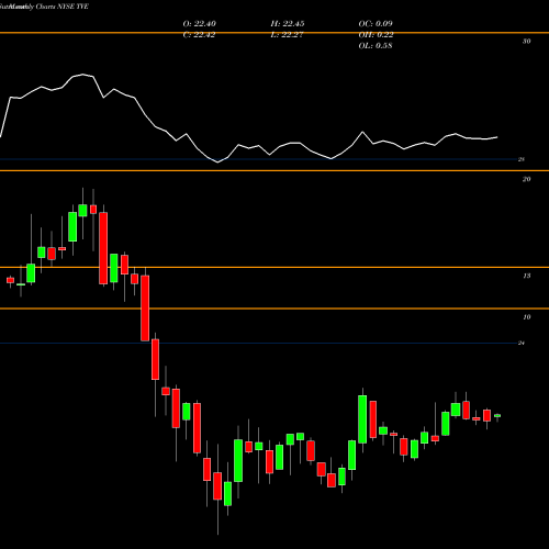 Monthly charts share TVE Tennessee Valley Authority NYSE Stock exchange 