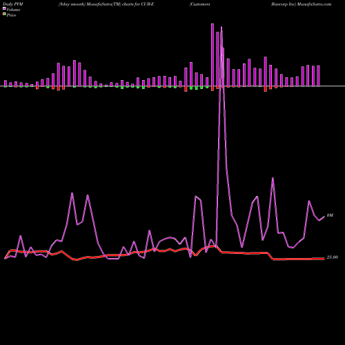 PVM Price Volume Measure charts Customers Bancorp Inc CUB-E share NYSE Stock Exchange 