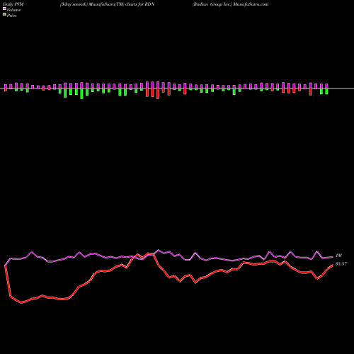 PVM Price Volume Measure charts Radian Group Inc. RDN share NYSE Stock Exchange 