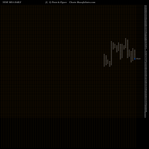 Free Point and Figure charts MSA Safety Incorporporated MSA share NYSE Stock Exchange 