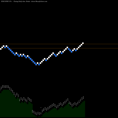 Free Renko charts Envision Healthcare Holdings EVHC share NYSE Stock Exchange 