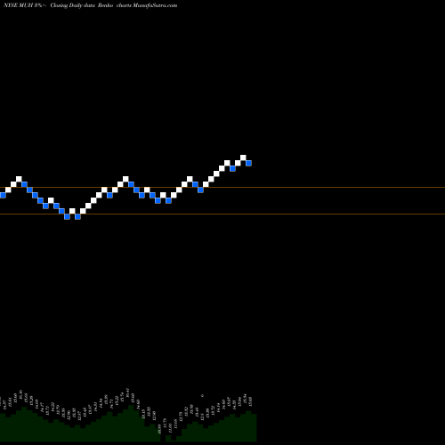 Free Renko charts Blackrock MuniHoldings Fund II, Inc. MUH share NYSE Stock Exchange 