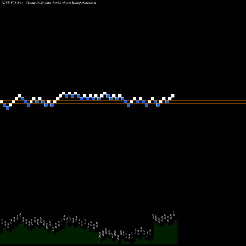 Free Renko charts Transportadora De Gas Sa Ord B TGS share NYSE Stock Exchange 
