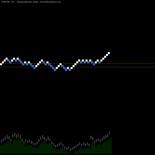 Free Renko charts Trina Solar Limited TSL share NYSE Stock Exchange 