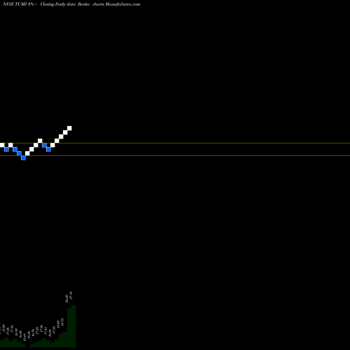 Free Renko charts Tumi Holdings Inc TUMI share NYSE Stock Exchange 
