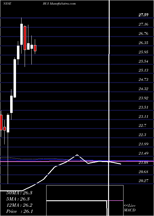  monthly chart BlackrockUtility