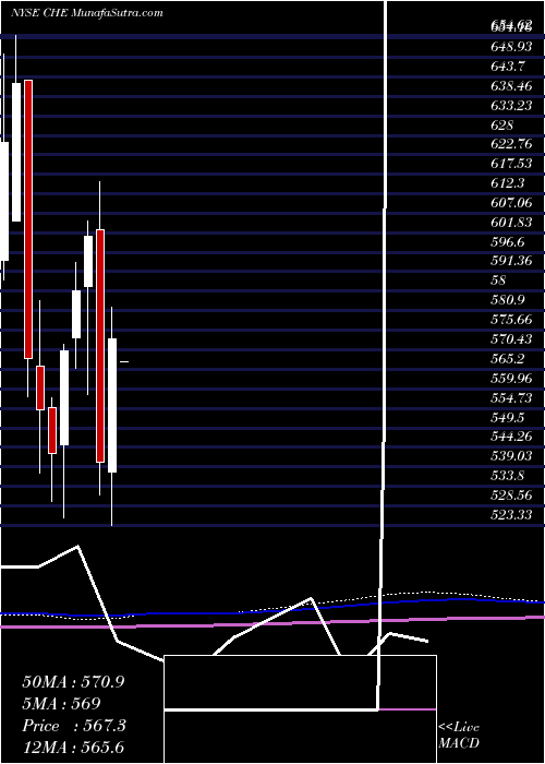  monthly chart ChemedCorp