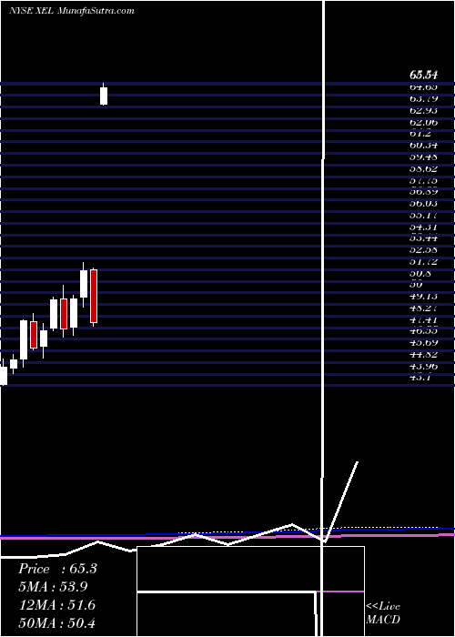  monthly chart XcelEnergy
