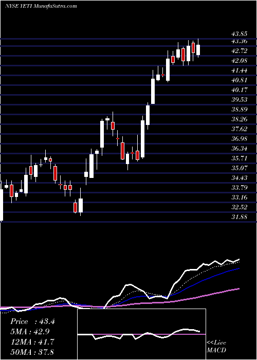  Daily chart YetiHoldings