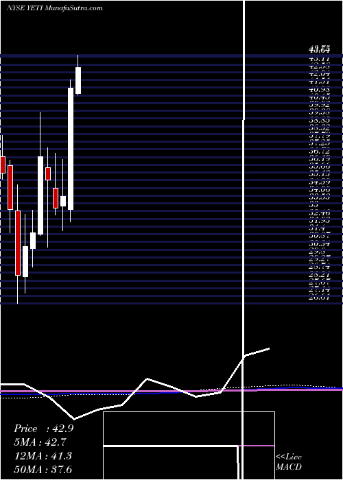  monthly chart YetiHoldings